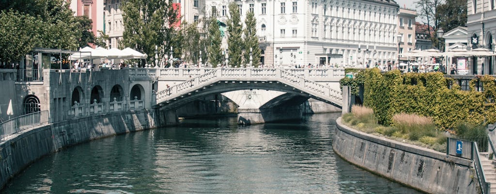 Fotogenes Ljubljana mit einem Einheimischen