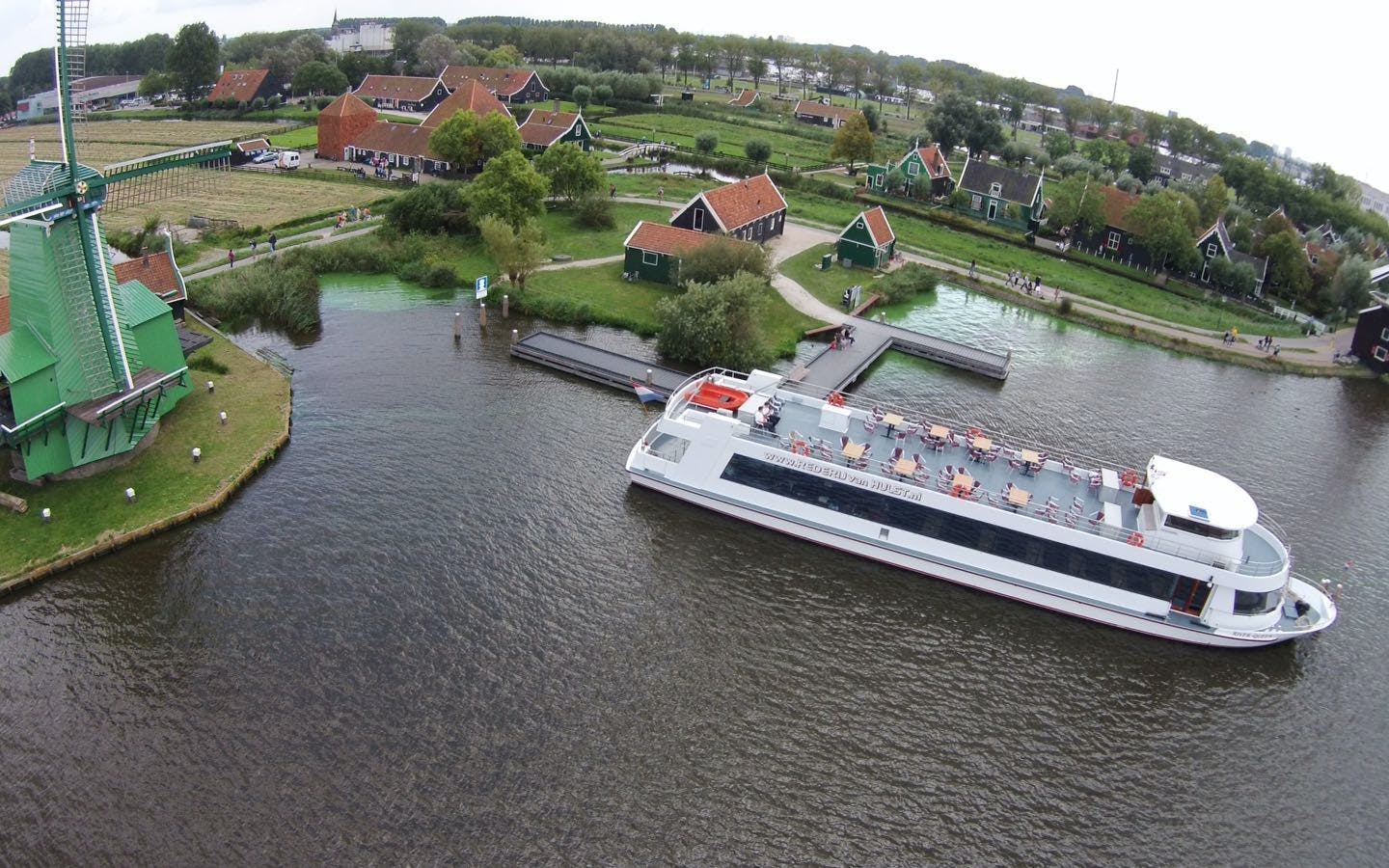 Excursion en bateau au village des moulins à vent de Zaanse Schans au départ d'Amsterdam