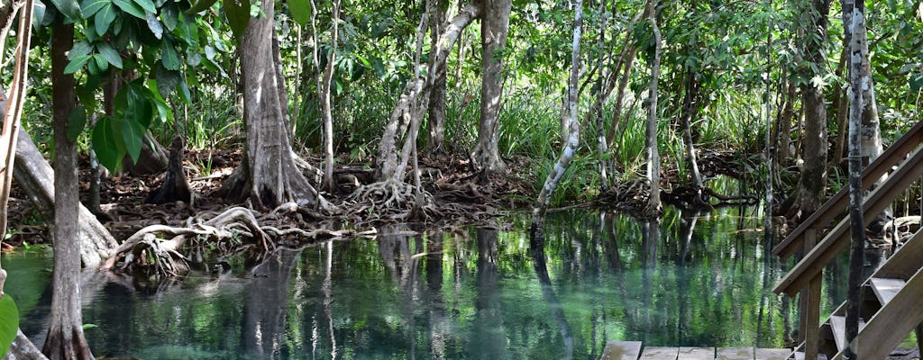 Khao Garos zeegrot kajakken met zwemmen bij Tha Pom Klong Song Nam