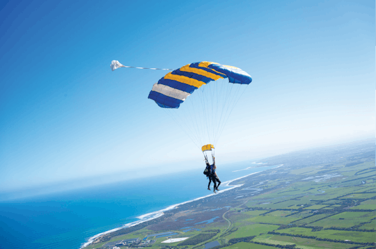 Skydiving experience over Great Ocean Road