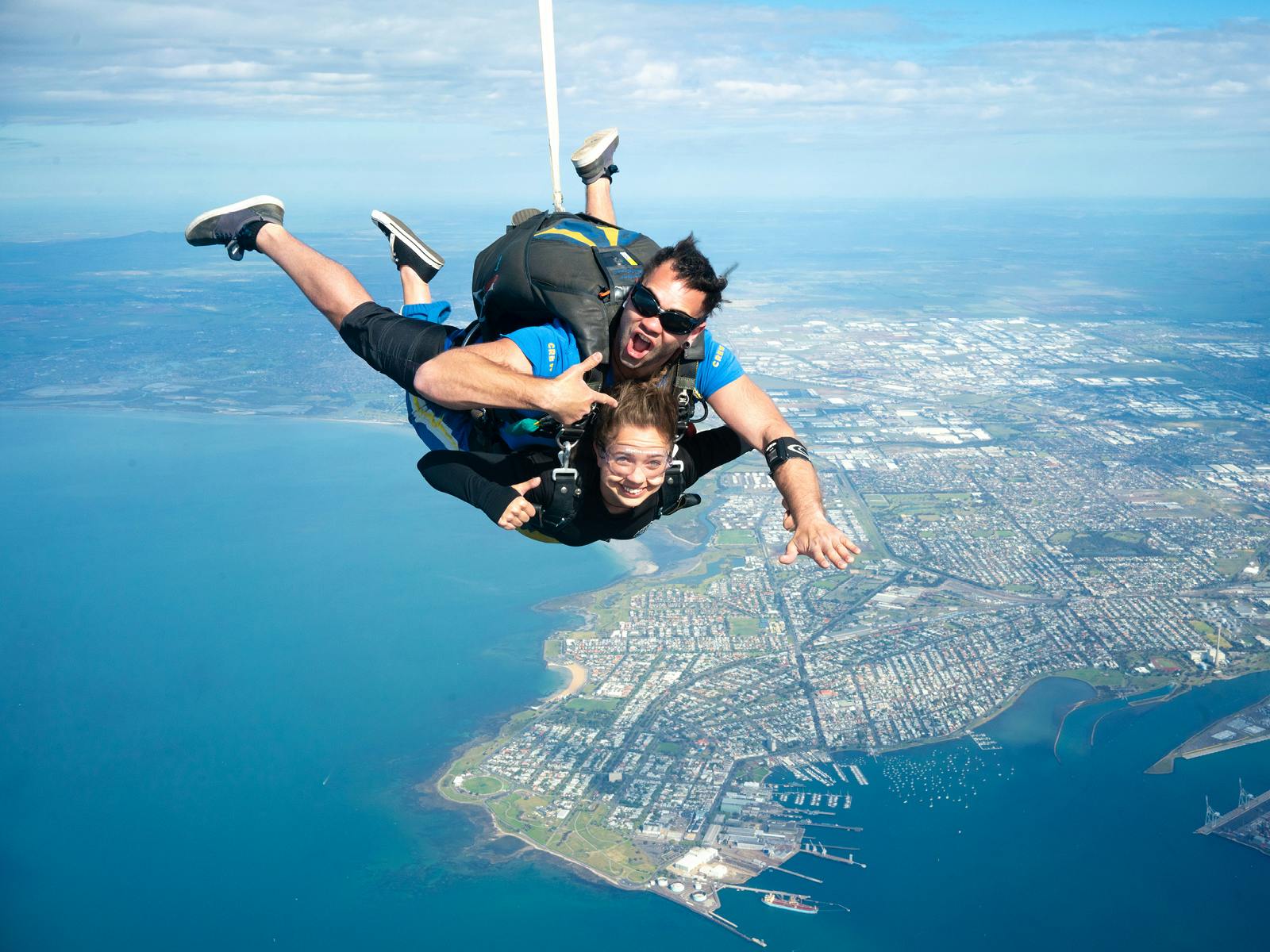 Skydiving experience over Melbourne St Kilda