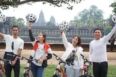 Visite privée à vélo d’une demi-journée du temple d’Angkor Wat