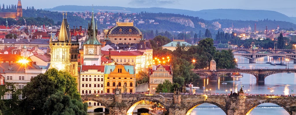 Passeggiata serale di Praga e biglietto d'ingresso alla Torre del Ponte