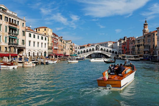 Grand Canal motorboat tour with guide on board
