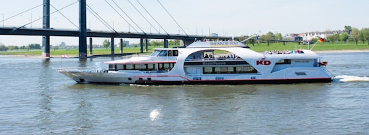 Panorama river boat cruise in Düsseldorf with audio guide