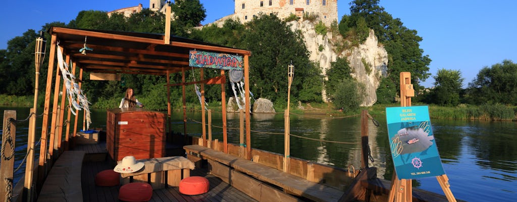 Houten historische boottocht op de rivier de Vistula van Krakau naar Tyniec