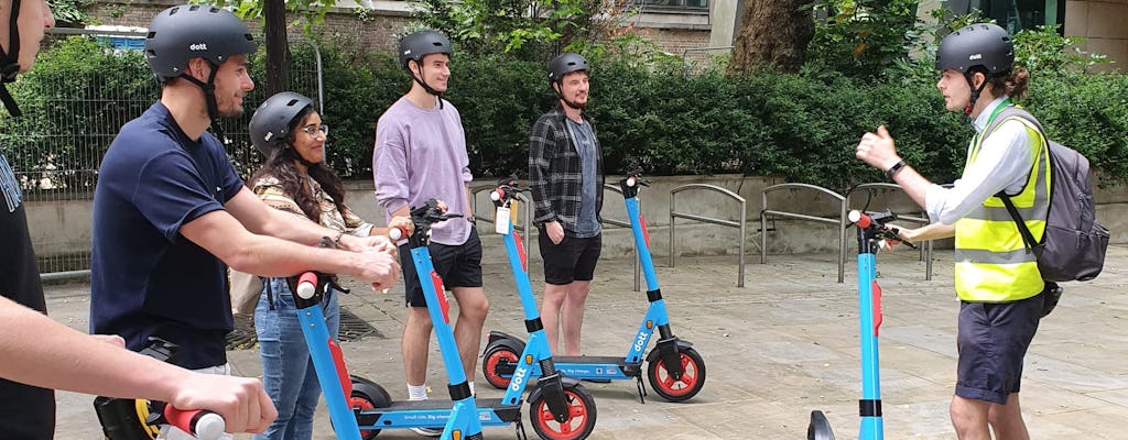 Passeio de scooter eletrônico escondido por Londres