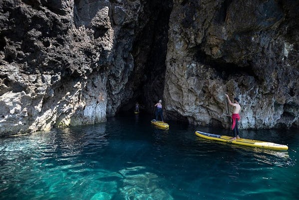 Grottes et grottes guidées de Barranco en stand up paddle