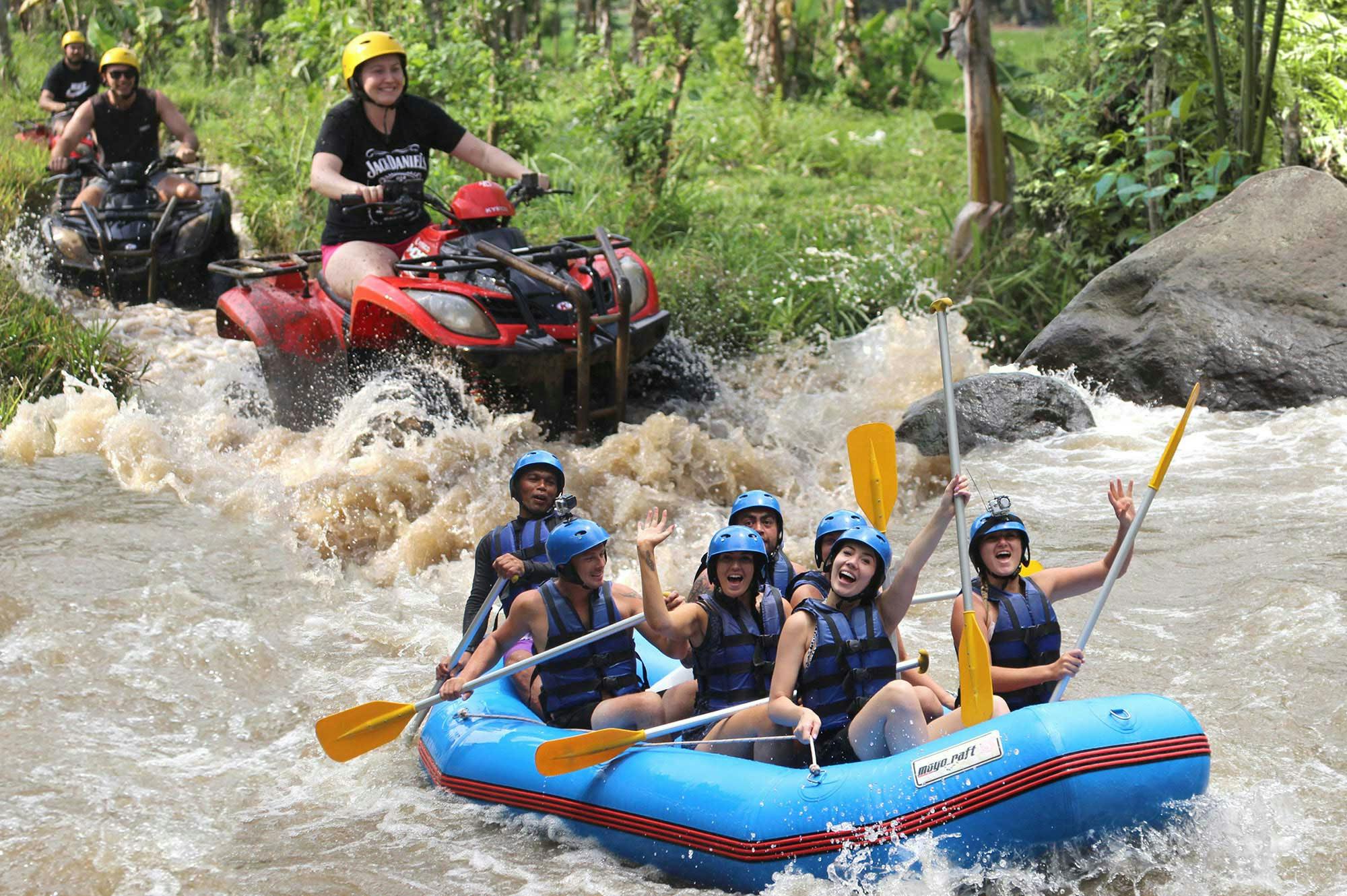 Bali outdoor adventure with quad bikes and rafting Musement