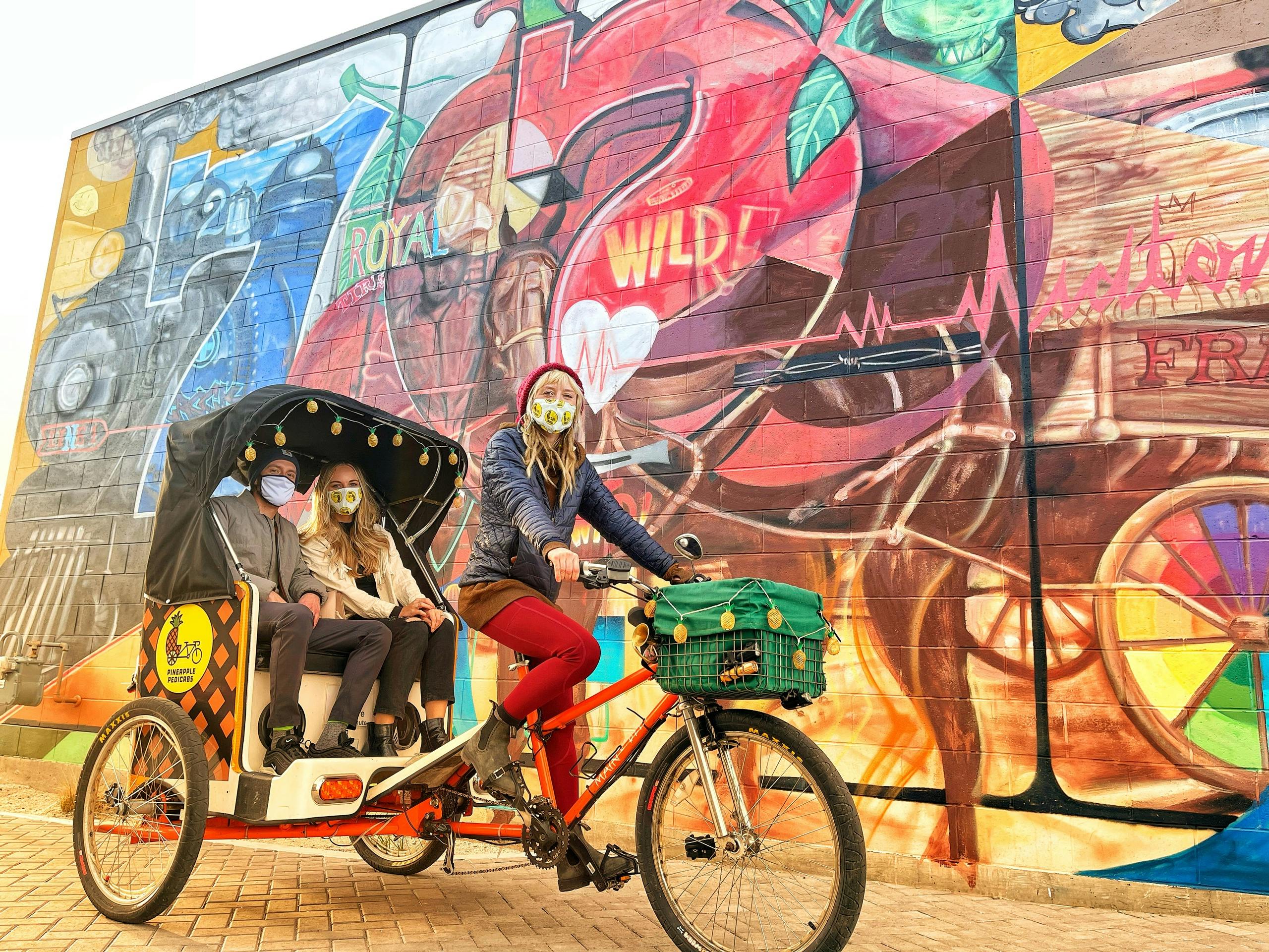 Midtown Reno muurschildering fietstaxi tour