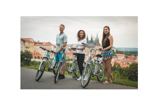 Private e-bike Prague highlights tour with pickup