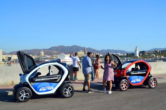 Malaga Iconic Insiders Electric Car Tour & Guided Walk