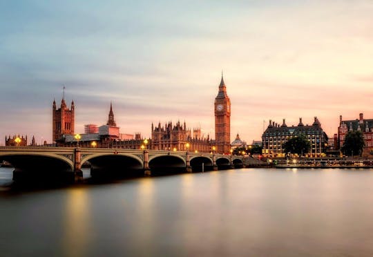 Family walking tour in London with a guide