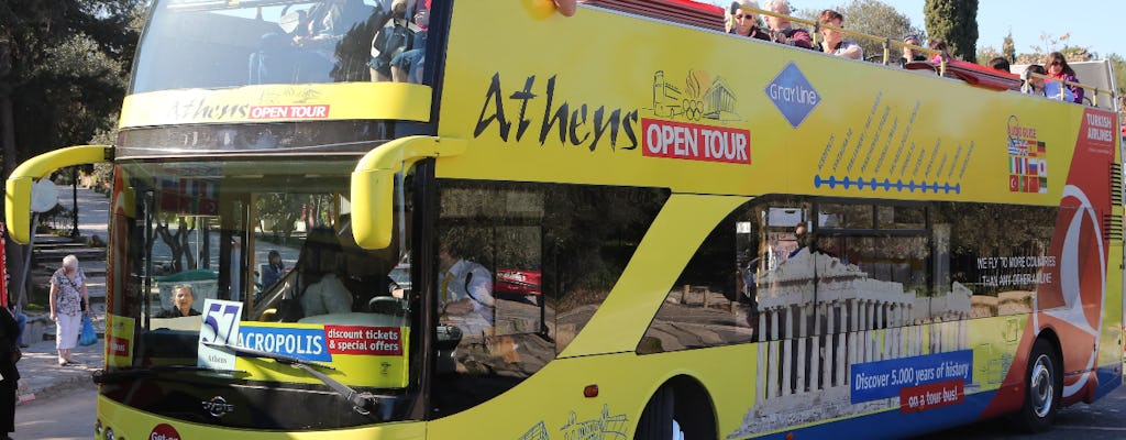 Excursão de ônibus hop-on-hop-off em Atenas, Piraeus, Riviera e praias por 24, 48 ou 72 horas