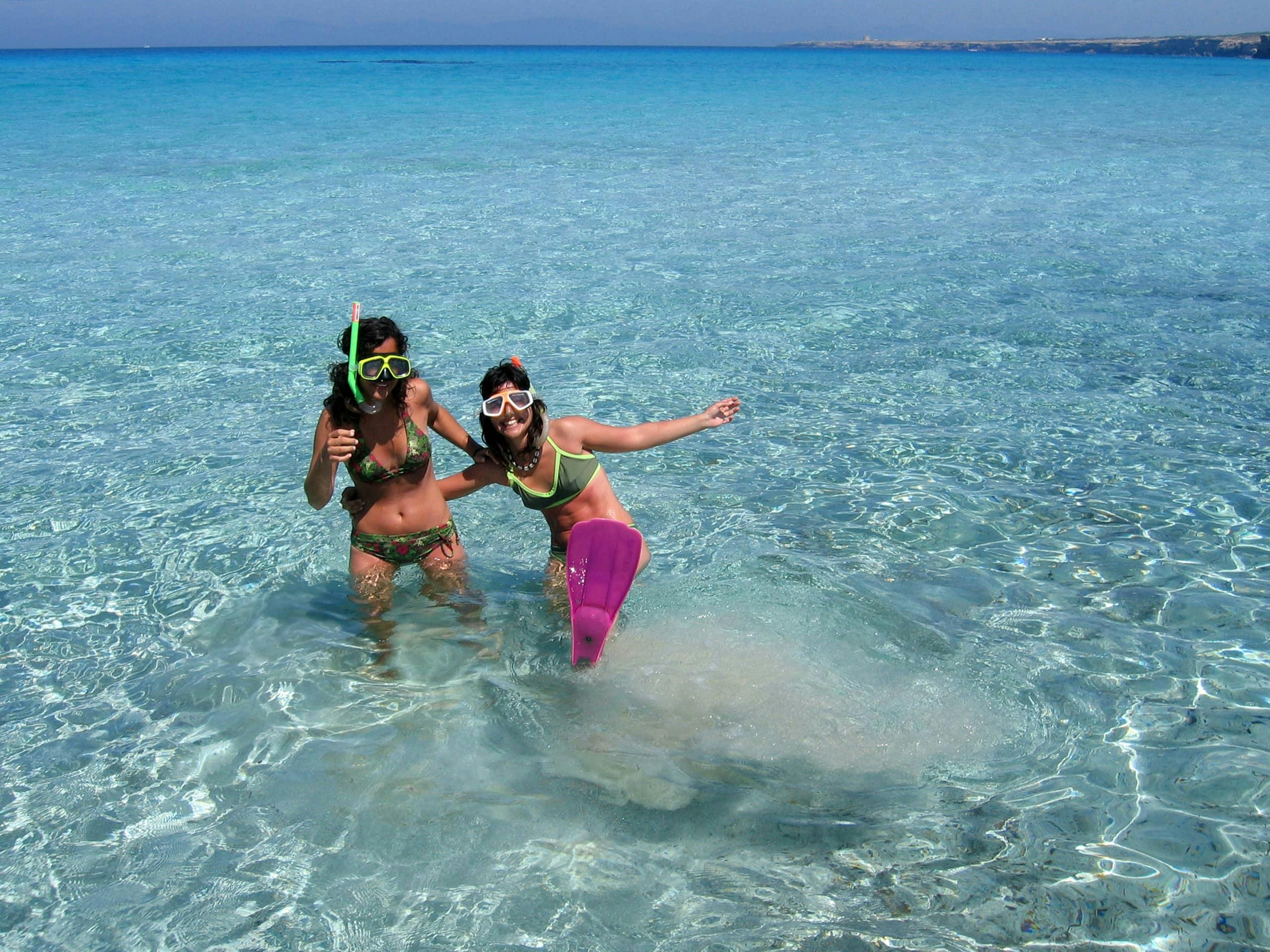 Entrada a la costa de Formentera y snorkel