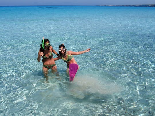 Entrada a la costa de Formentera y snorkel