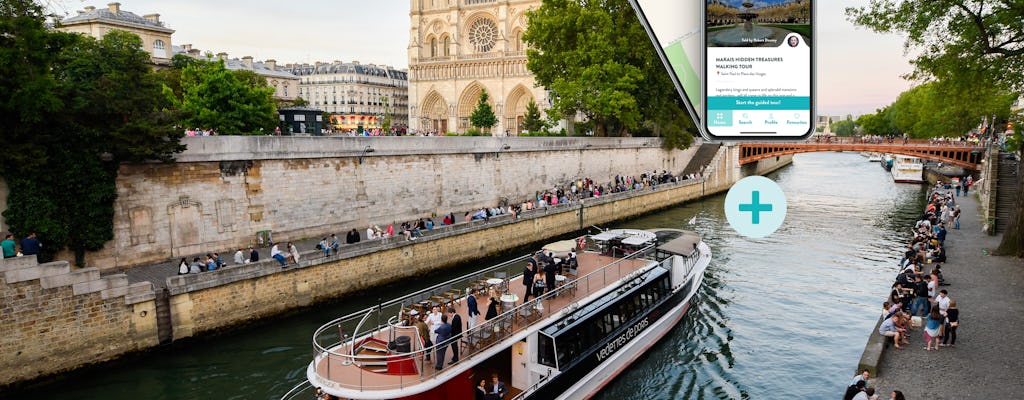 Crucero por el río Sena y recorrido a pie por Le Marais con tu móvil