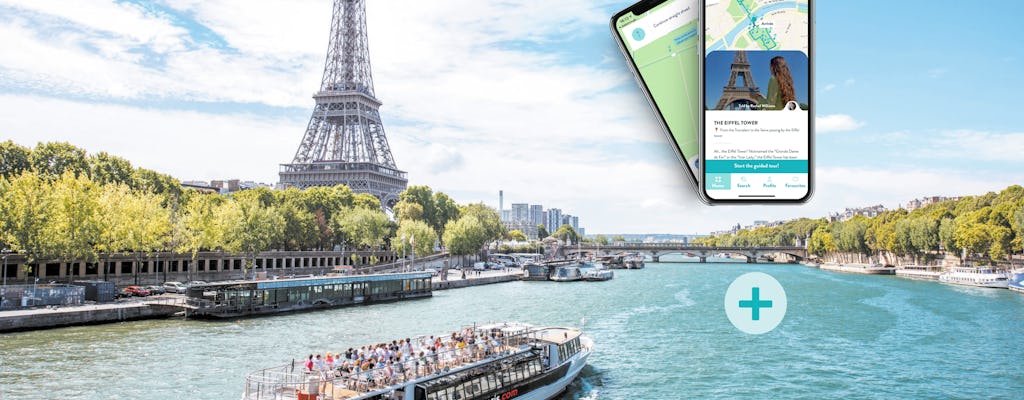 Seine river cruise and Eiffel Tower district tour on your smartphone