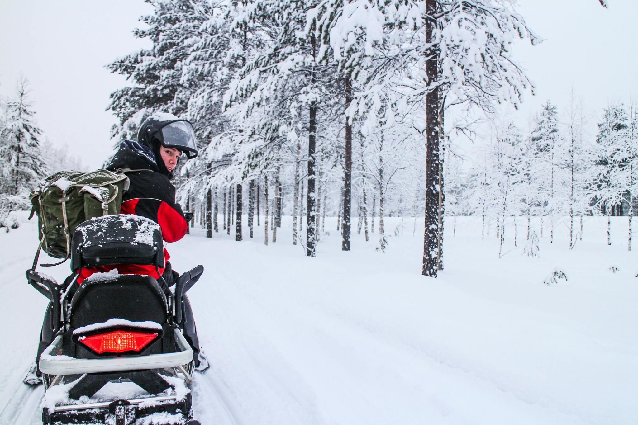 Safari en moto de nieve por la tundra de Saariselka