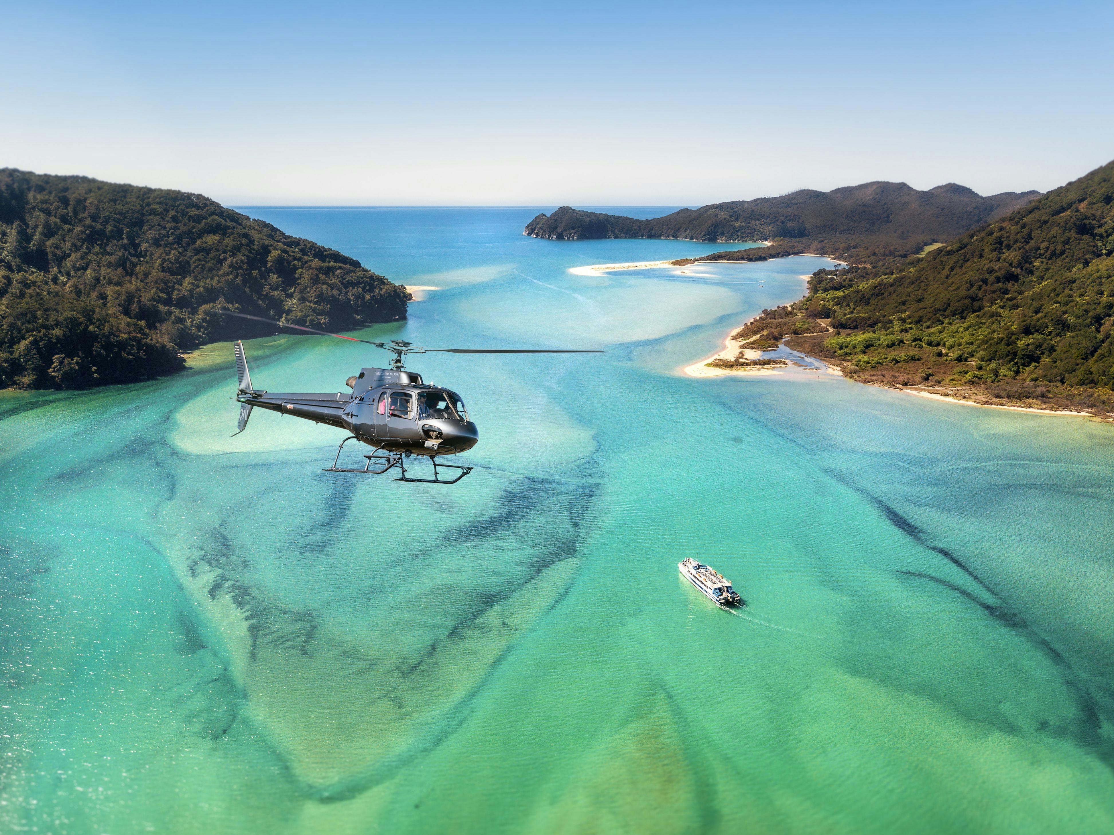 Visite panoramique en hélicoptère d'Abel Tasman