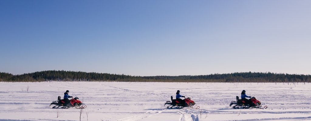 Snowmobile safari in the wilderness experience in Rovaniemi