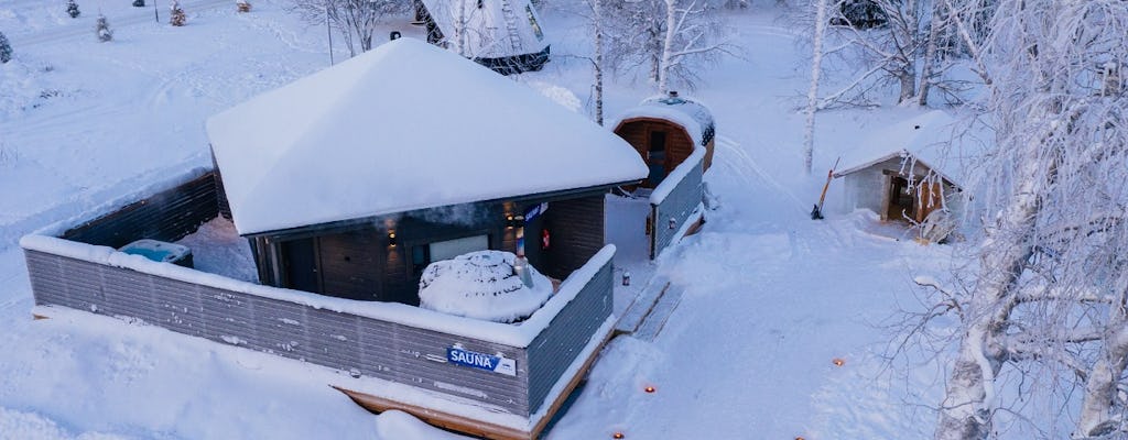 Esperienza di sauna in riva al lago e bagno artico a Rovaniemi
