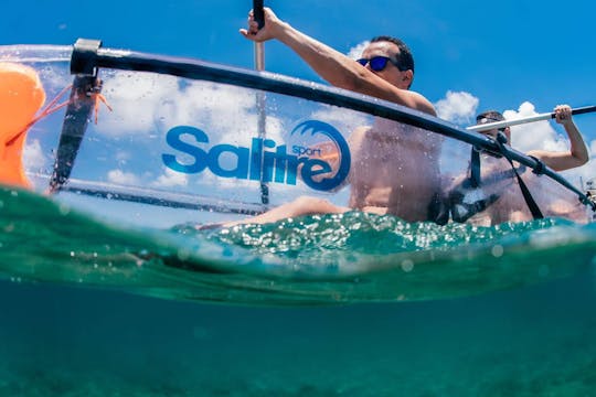 Combiné : expérience en kayak transparent et excursion de plongée en apnée