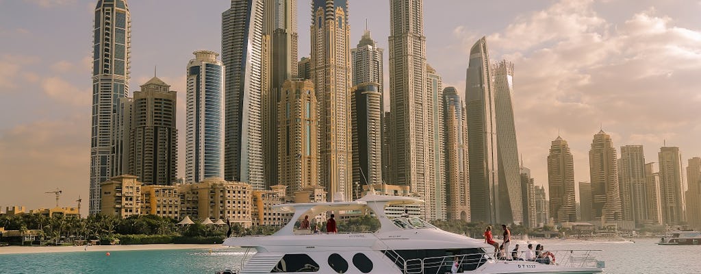 Dubai Marina 2-hour morning or moonlight yacht tour