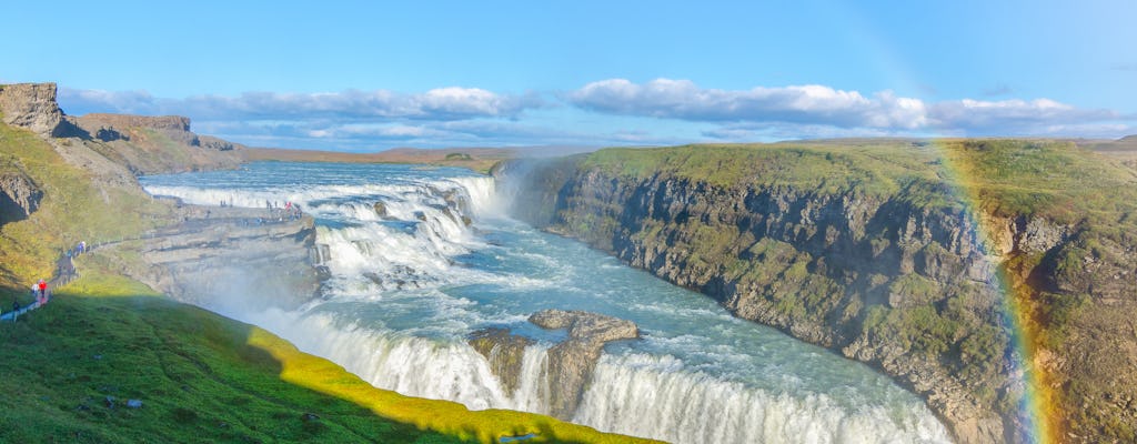 Visite en petit groupe de Reykjavik au cercle d'or et au cratère volcanique de Kerid avec entrée Premium Sky Lagoon