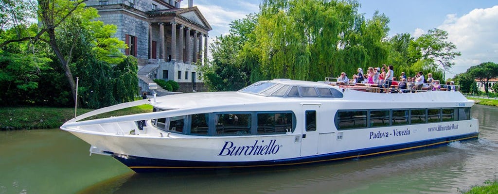 Cruzeiro de dia inteiro no rio entre vilas venezianas de Veneza a Pádua