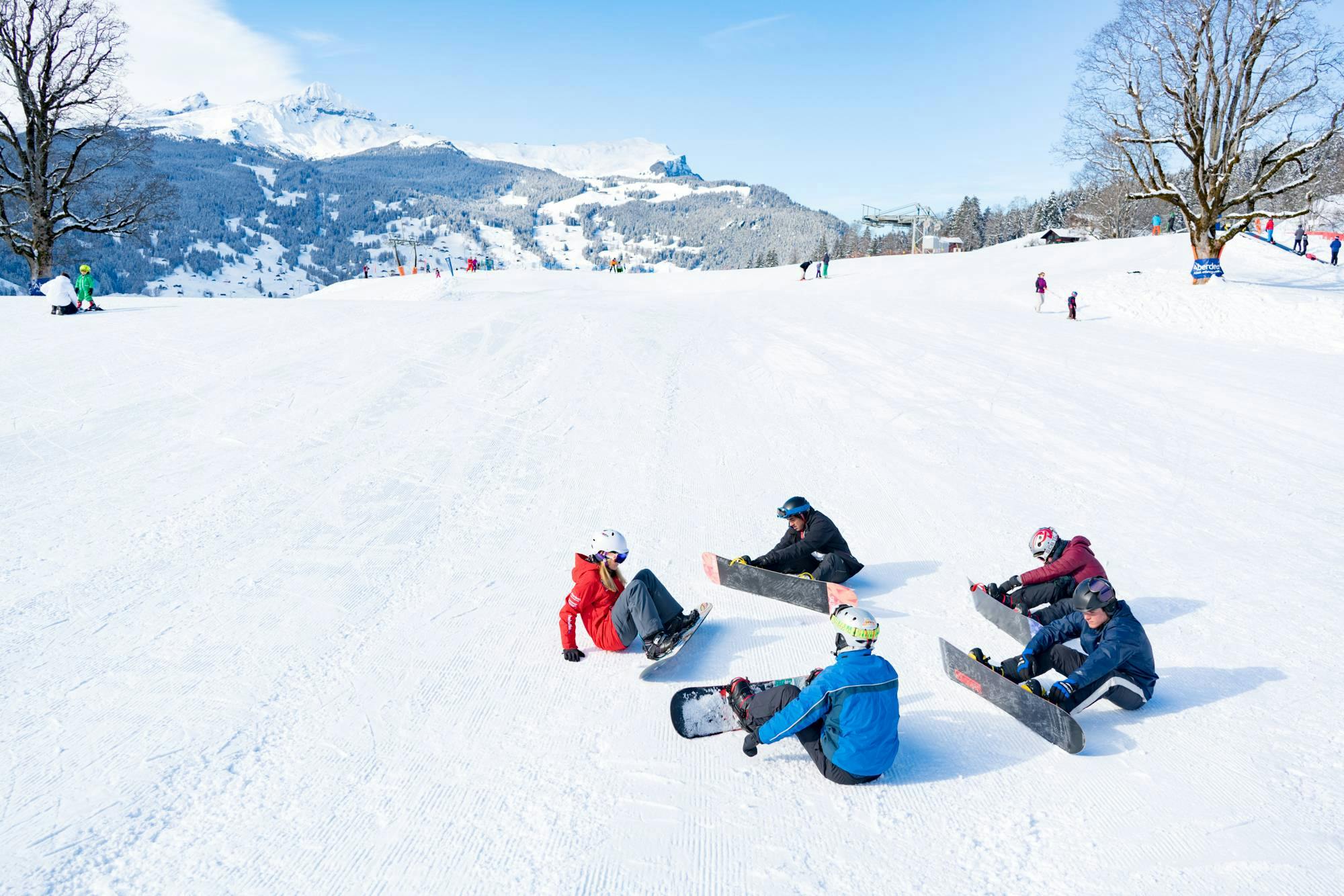 Middag beginnerssnowboardpakket in Grindelwald