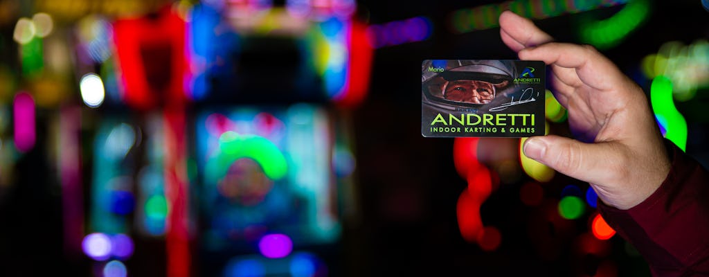 Andretti indoor go-kart experience e 1 ora di gioco a carte