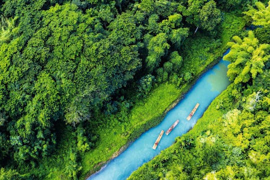 Rafting de bambu no rio Martha Brae