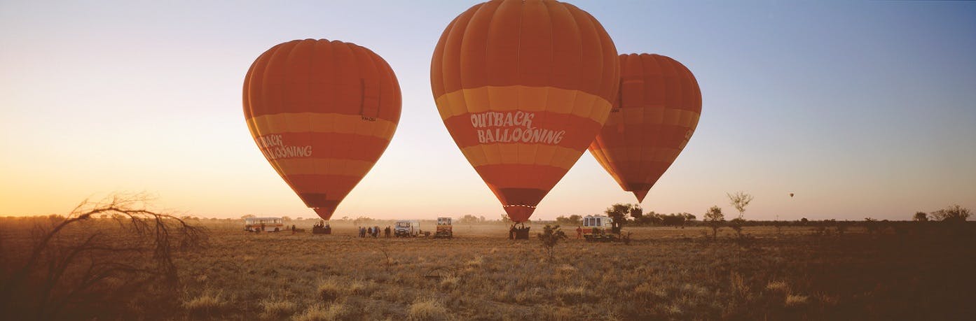 60 minuten ballonvlucht in de vroege ochtend in Alice Springs