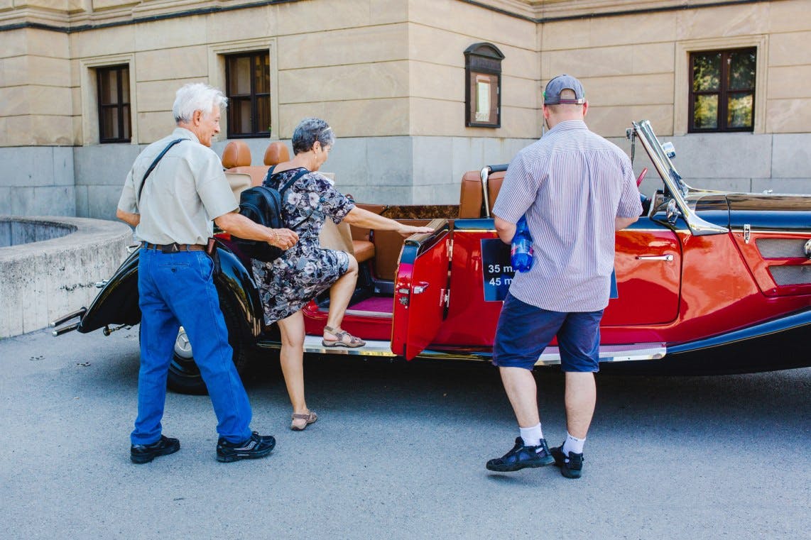 Vintage car tour to Karlštejn Castle from Prague Musement
