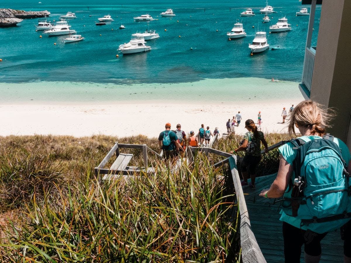 Begeleide wandeling van Rottnest Island, meren en baaien