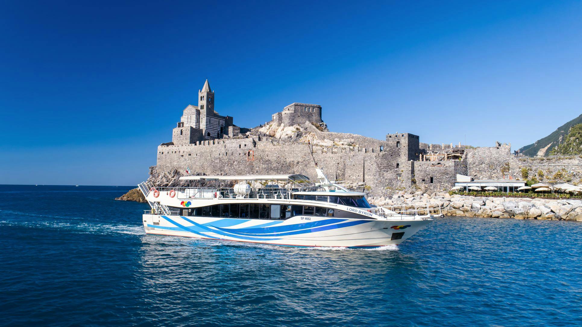 Passeio de barco guiado por Porto Venere, Monterosso e Vernazza