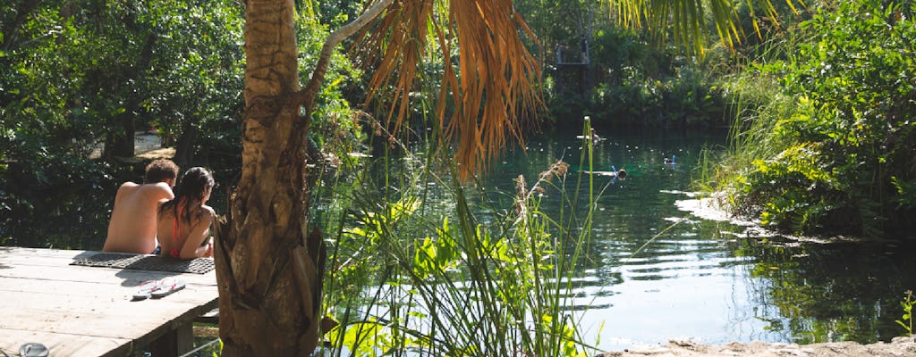 Tour privado de día completo en bicicleta por la selva y los cenotes de Tulum