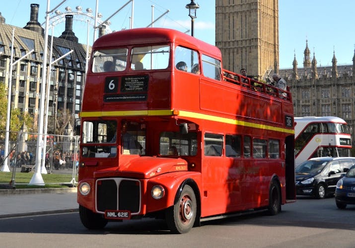 Open Top Vintage Bus Tour and River Thames Cruise