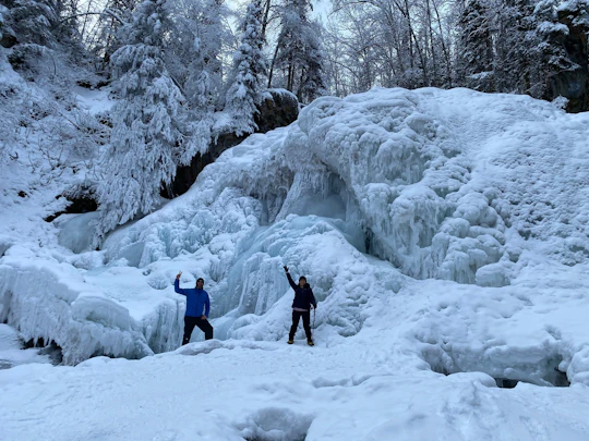 Barbara Falls winter waterfall fun