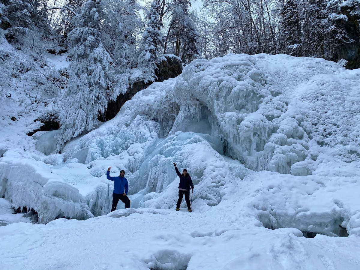 Barbara Falls winter waterval plezier