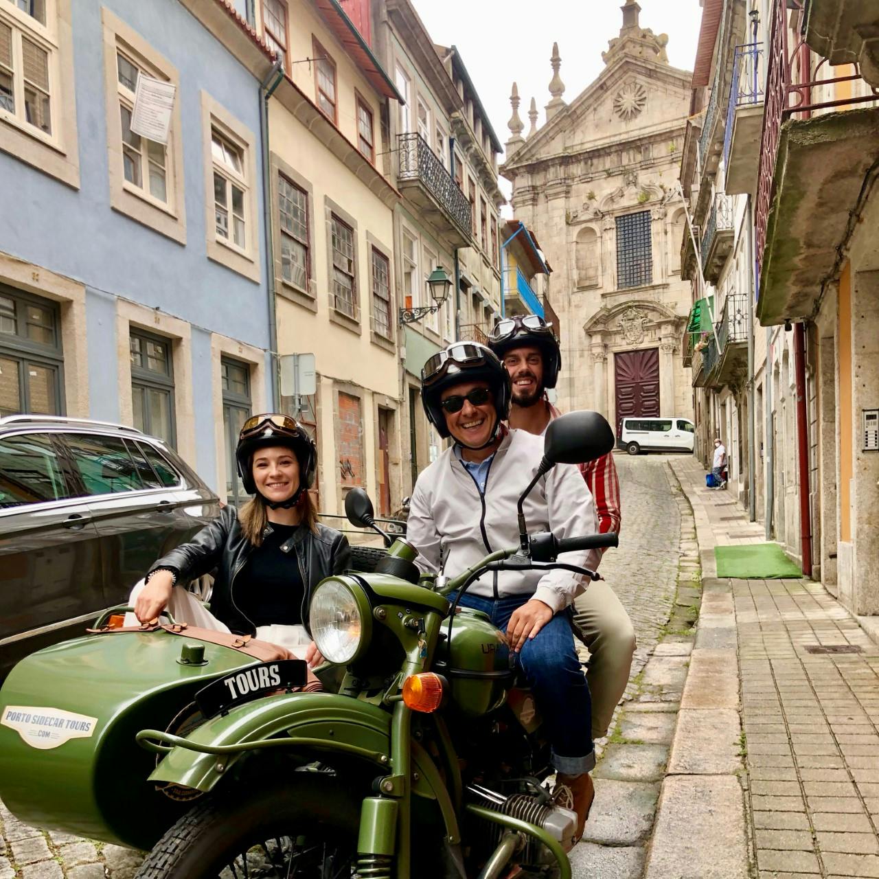 Excursion d'une journée en side-car à Porto avec dégustation de vins