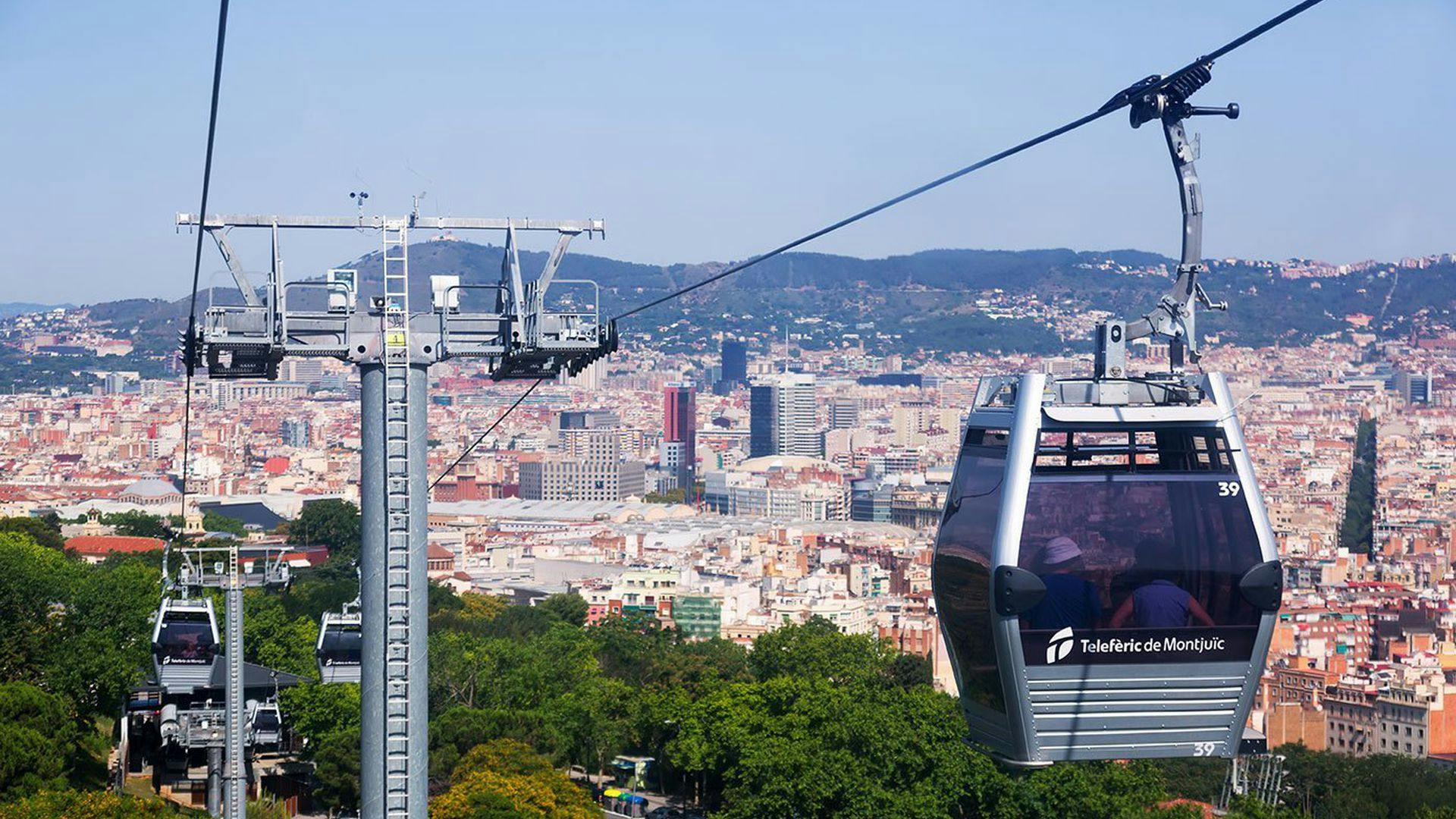 Montjuïc linbanebiljetter för en självguidad rundtur med en ljudguide