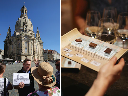Dresden historical city walking guided tour with Chocolate Museum ticket