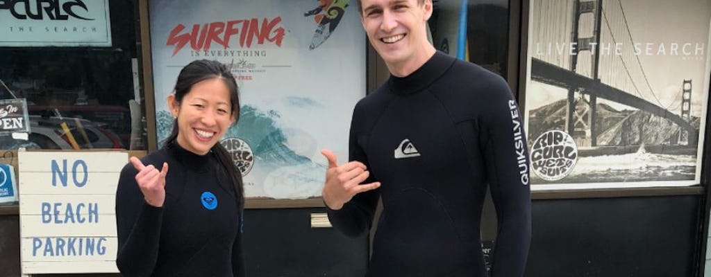 Półdniowy obóz surfingowy dla par w San Diego