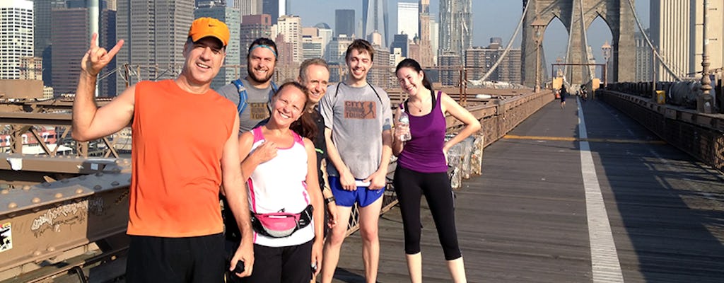 Passeio de corrida pela Ponte do Brooklyn em Manhattan