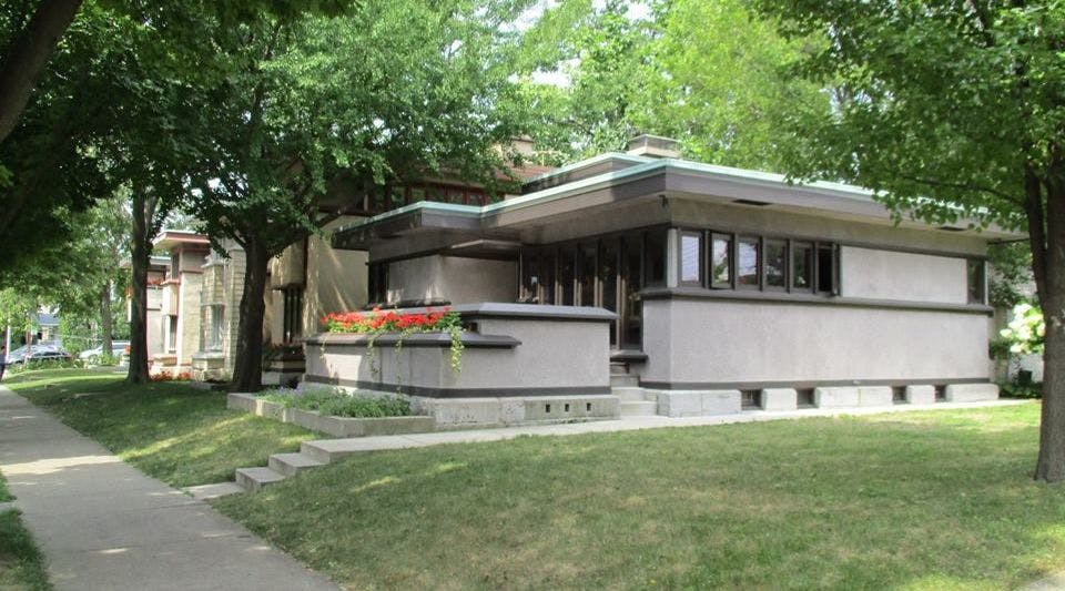 Visita guiada às casas construídas pelo sistema de Milwaukee Frank Lloyd Wright