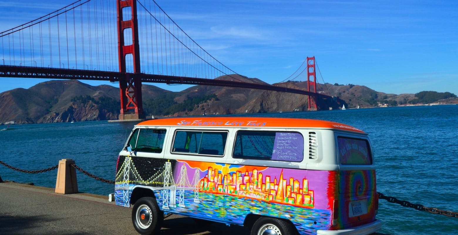 Volkswagen-bustour door San Francisco