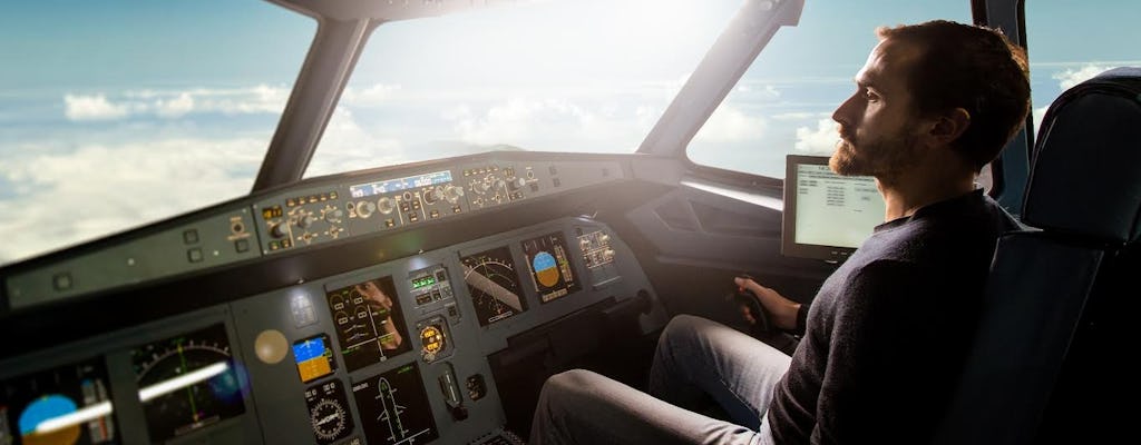 Airplane flight simulator experience in Brussels