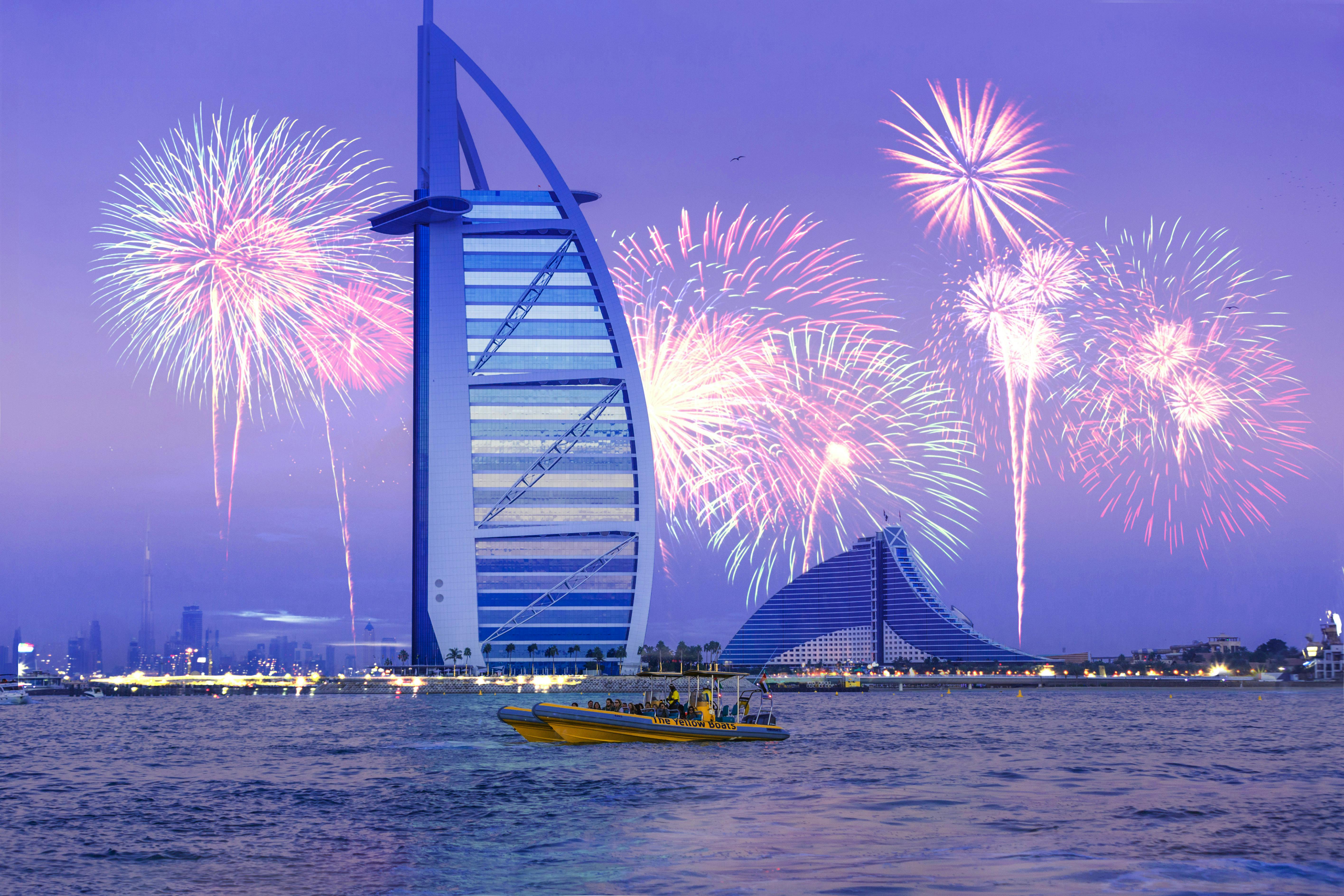 Dubai 99-minute New Year's eve boat tour with fireworks show